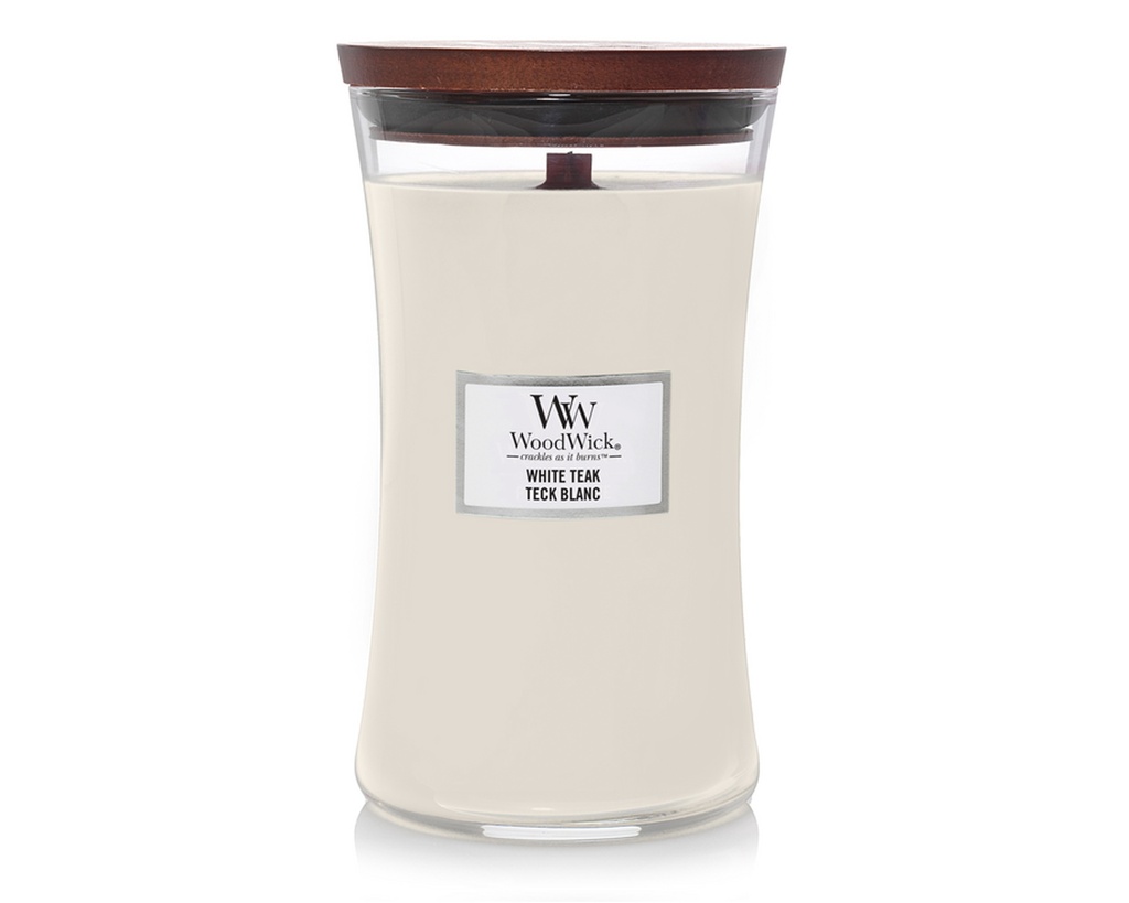 Candle - Woodwick White Teak - Large