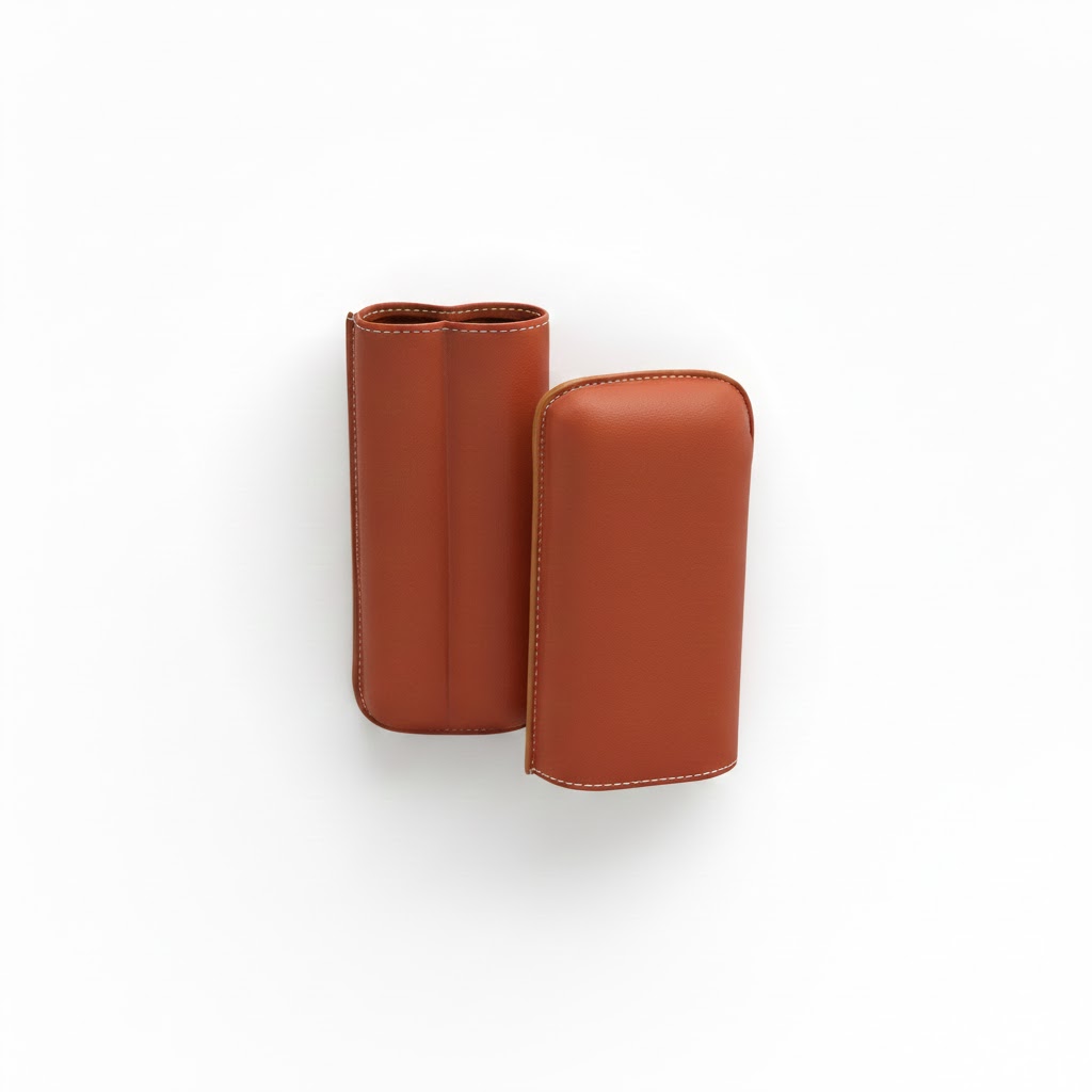 Cigar Case - Recife Chesterfield Culture Orange - 2 Cigars