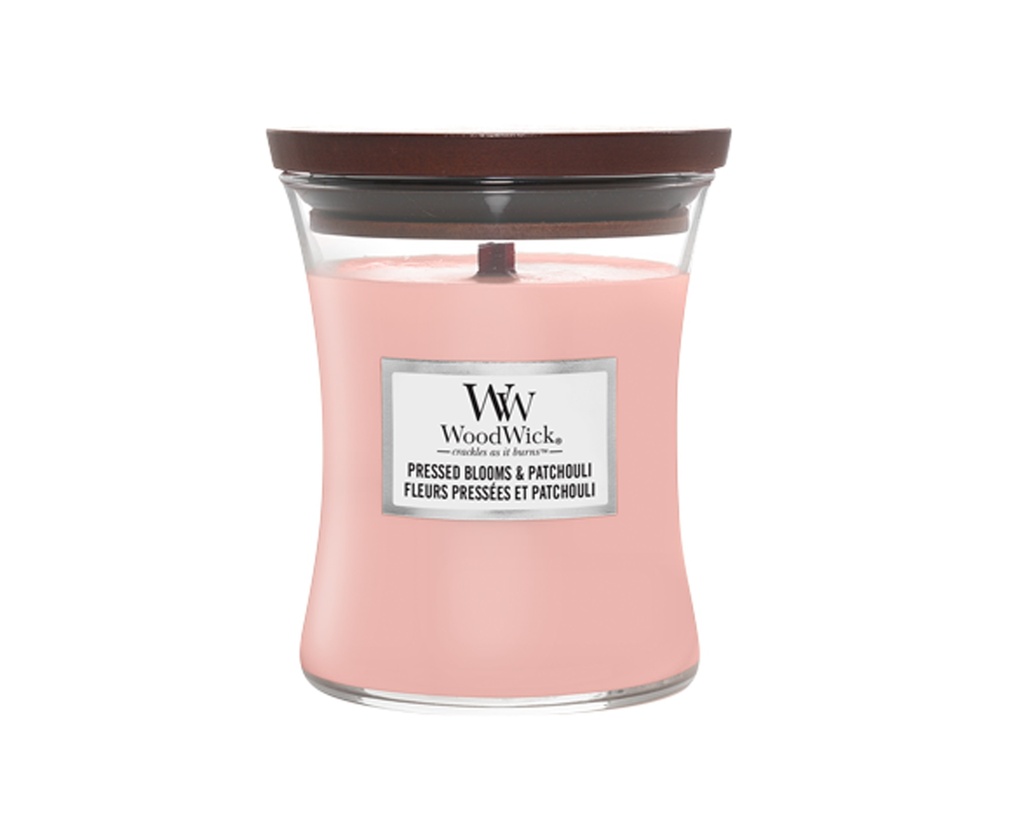 Candle - Woodwick Pressed Blooms & Patchouli - Medium