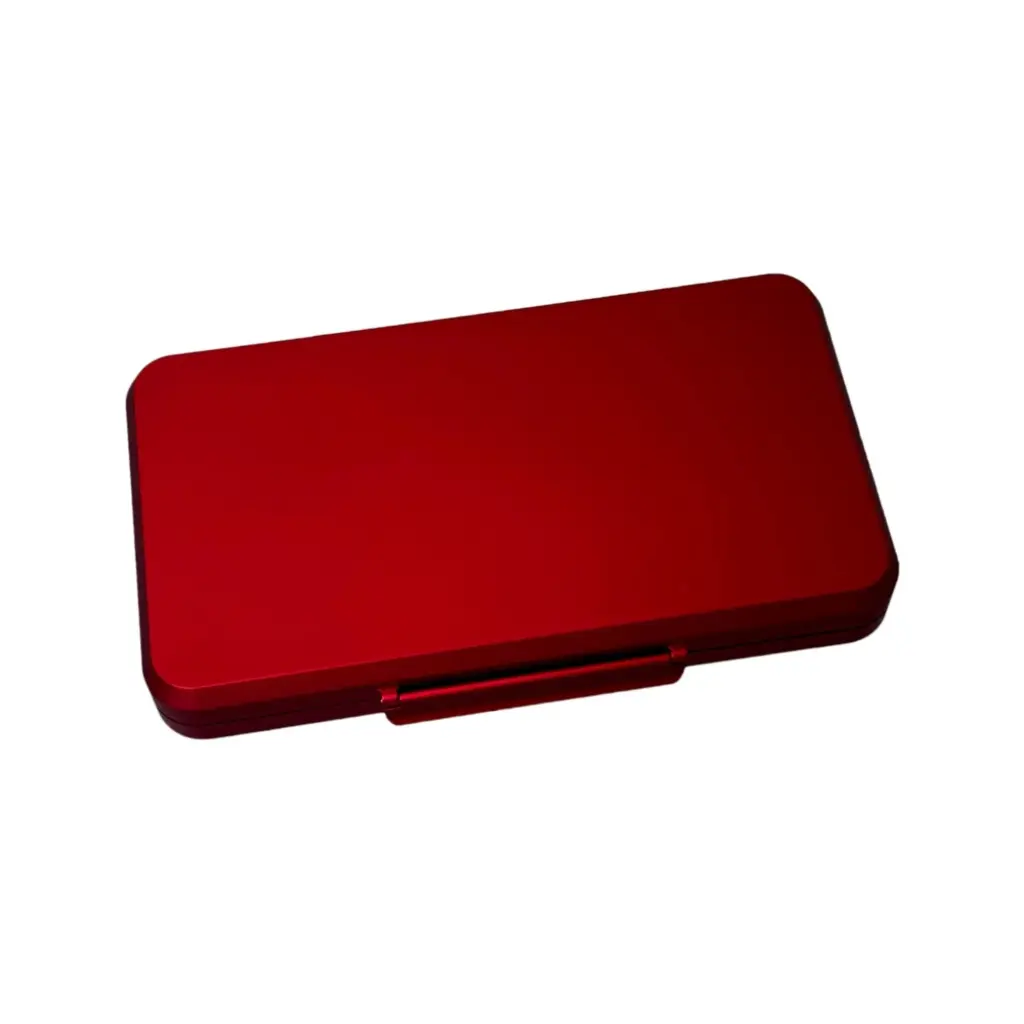 Humidor - Vb Aluminium Travel Humidor Smooth Red - 5 Cigars