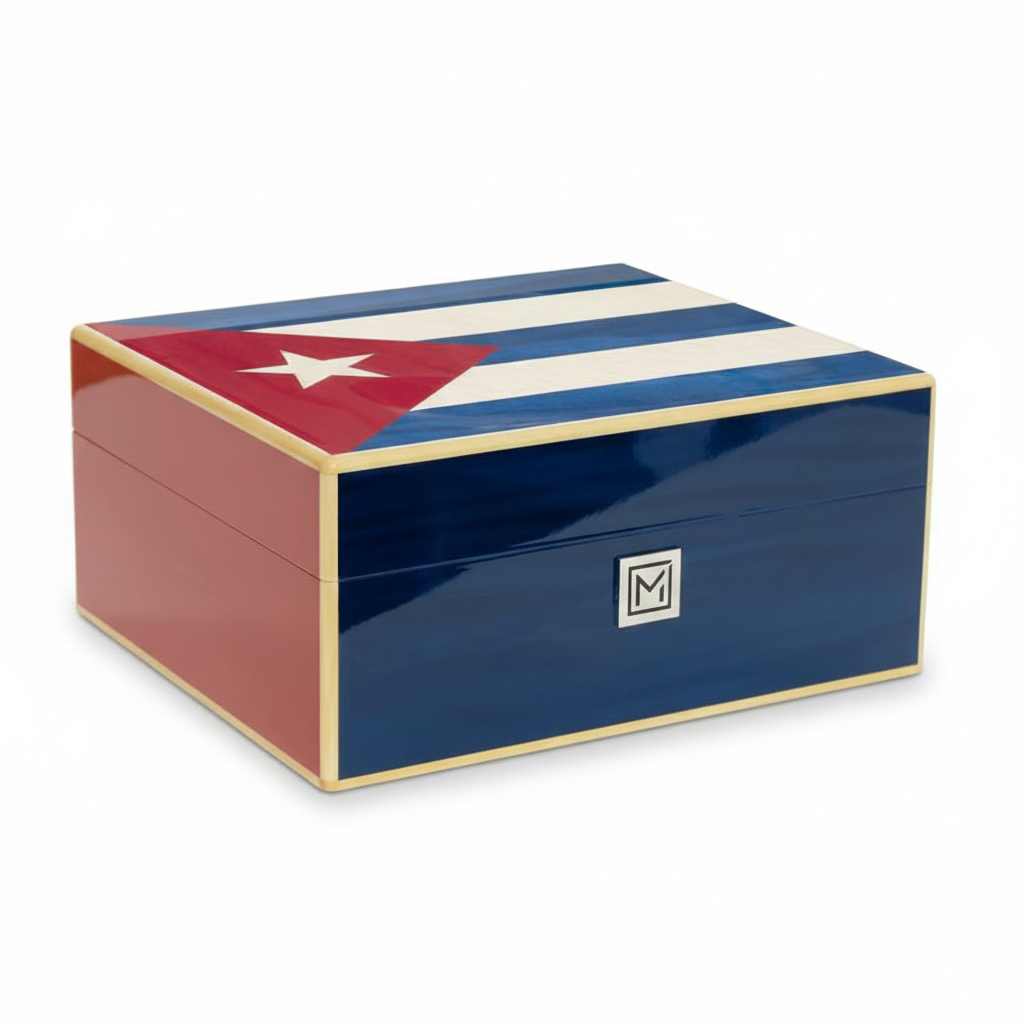 Humidor - Maccarrone Cuban Flag - 40 Cigars