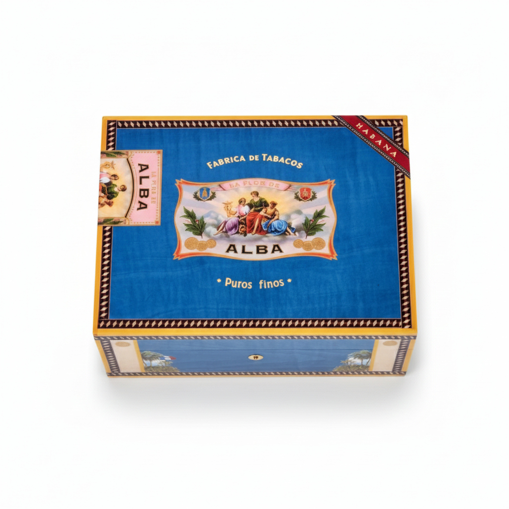 Humidor - Elie Bleu Alba Sycomore Blue - 200 Cigars
