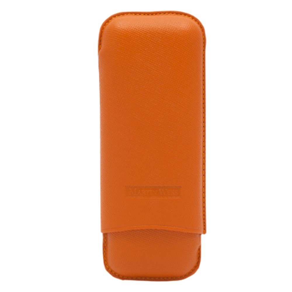 Cigar Case - Martin Wess 590 Dante Robusto Orange - 2 Cigars