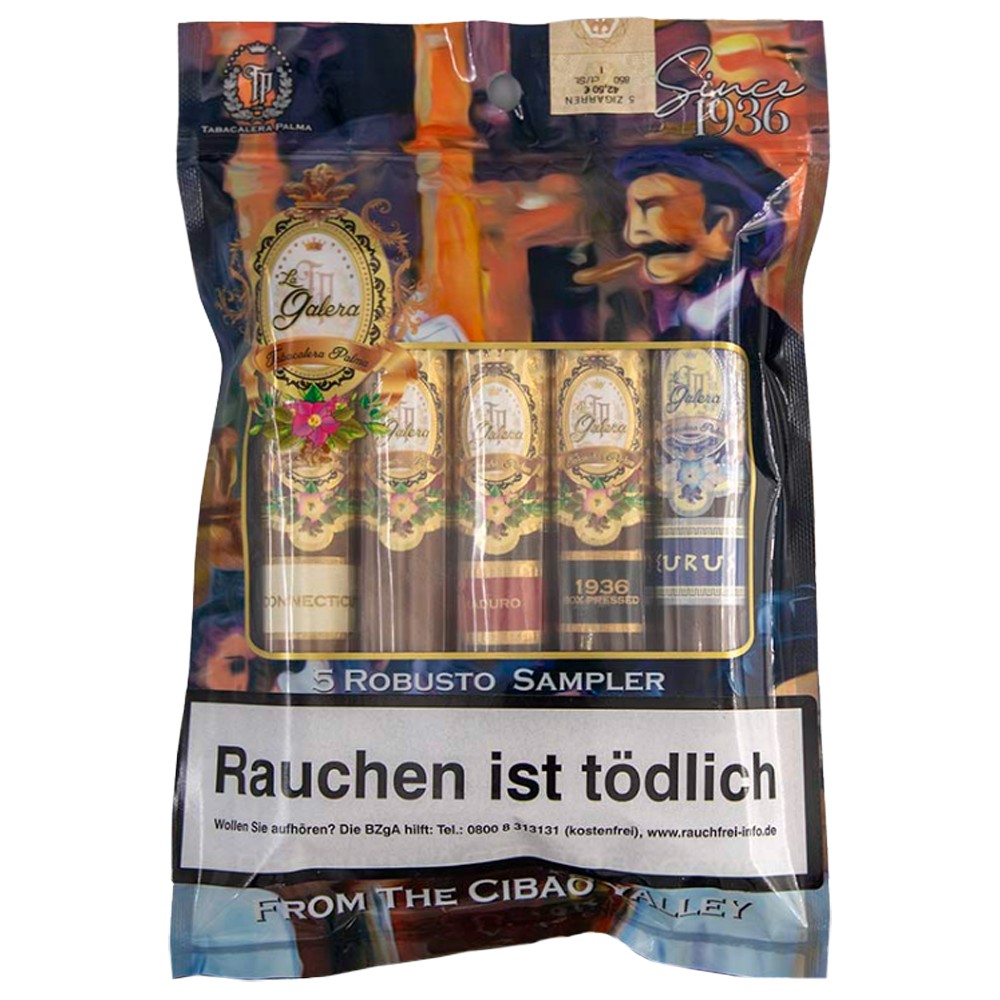 La Galera Sampler Freshpack Chaveta Robusto - Box Of 5 Cigars