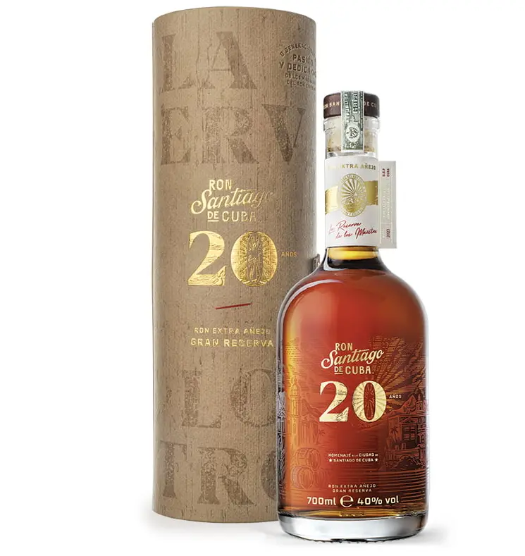 Rum - Ron Santiago de Cuba 20 Year Old Extra Anejo Gran Reserva - 40% 70cl
