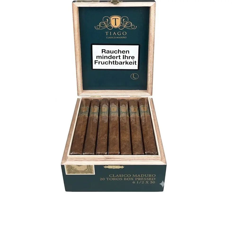 Tiago Classico Box Pressed Maduro - Box of 20 Cigars