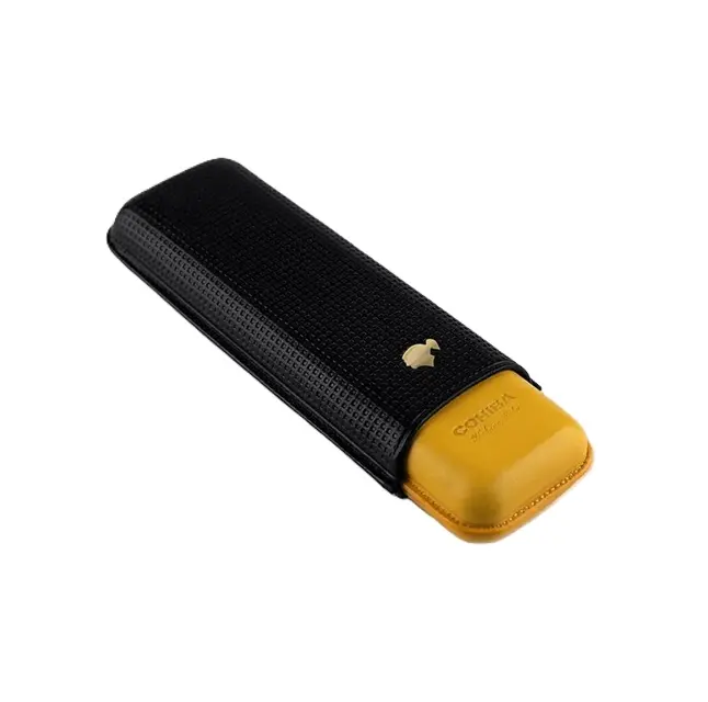 Cigar Case - Cohiba Adjustable Black/Yellow - 2 Cigars 