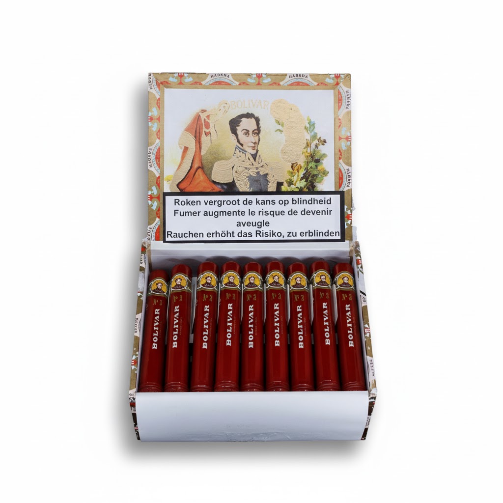 Bolivar Tubos No. 3 A.T. - Box Of 25 Cigars