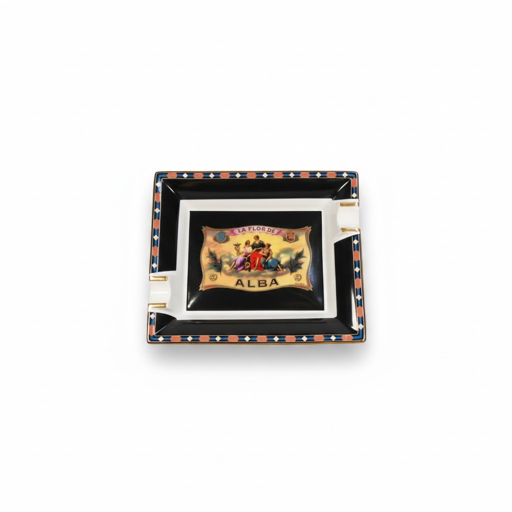 Ashtray - Elie Bleu Alba Black - 2 Cigars