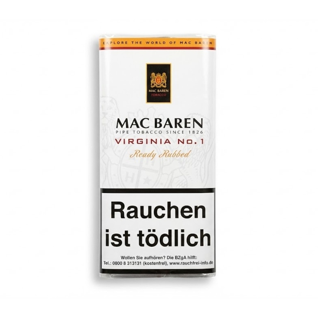Pipe Tobacco - Mac Baren Virginia No.1 - Pouch Of 50G