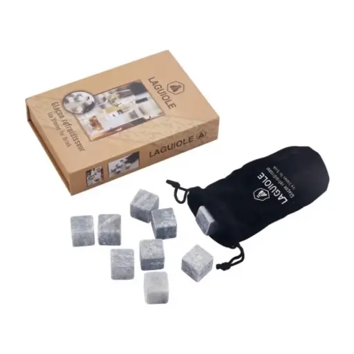[12377] Whisky Stones - Laguiole Whisky Ice Stones - 9 Pieces
