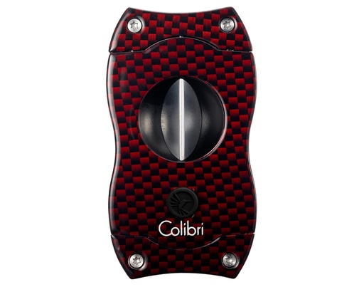 [12380] Cigar Cutter - Colibri V-Cut Carbon Fiber Red