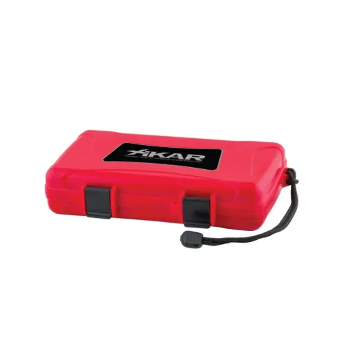 [13252] Humidor - Xikar Travel Waterproof Case Red - 5 Cigars