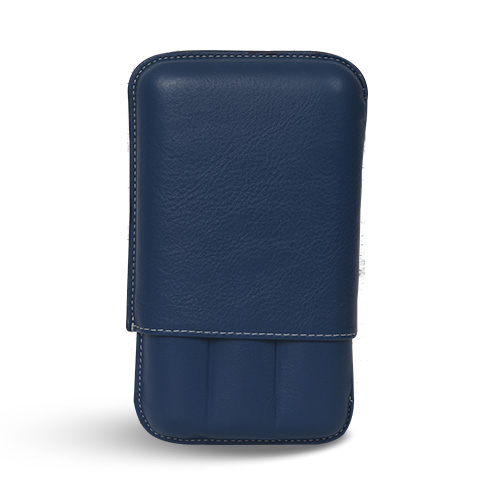 [13367] Cigar Case - Recife Chesterfield Culture Blue Sea - 3 Cigars
