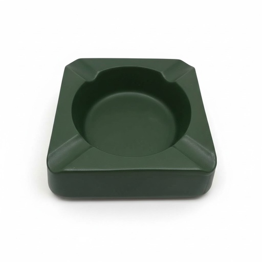 [16231] Ashtray - Dominique London Square Matte Green - 4 Cigars