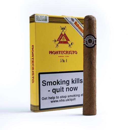 [16842] Montecristo No. 4 - Pack of 5 Cigars