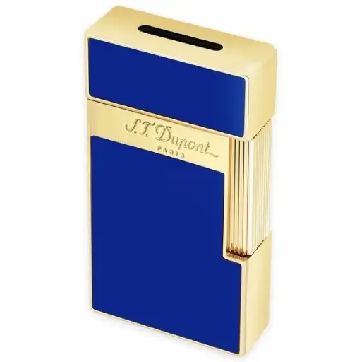 [17105] Lighter - S.T. Dupont Biggy Blue Lacquer/Gold