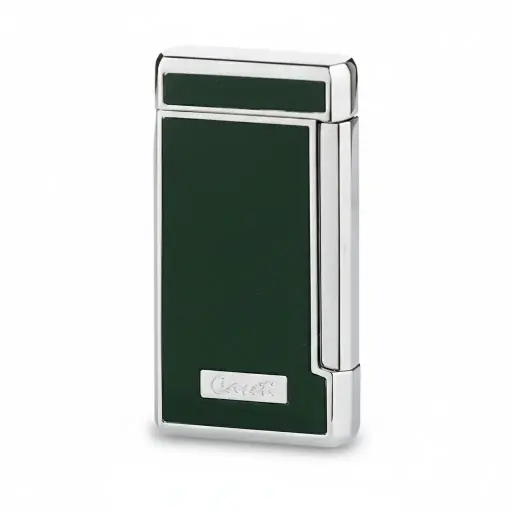 [17407] Lighter - Caseti Paris Double Jet Green