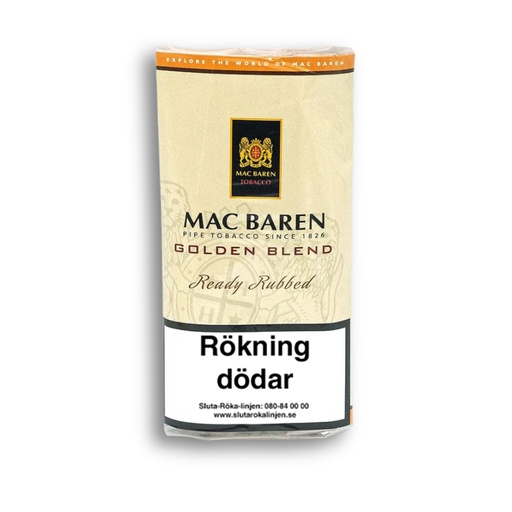 [9467] Pipe Tobacco - Mac Baren Golden Blend - Pouch Of 50G