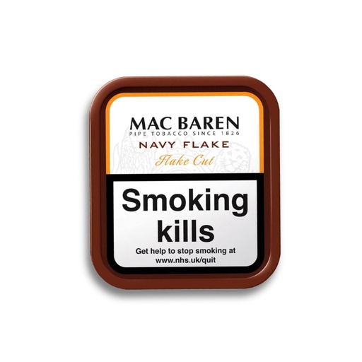 [9469] Pipe Tobacco - Mac Baren Navy Flake - Tin Of 50G